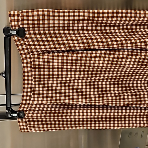 💕REFORMATION💕 Hermosa Skirt ~ Chestnut Check 12 NWOT - Picture 10 of 13
